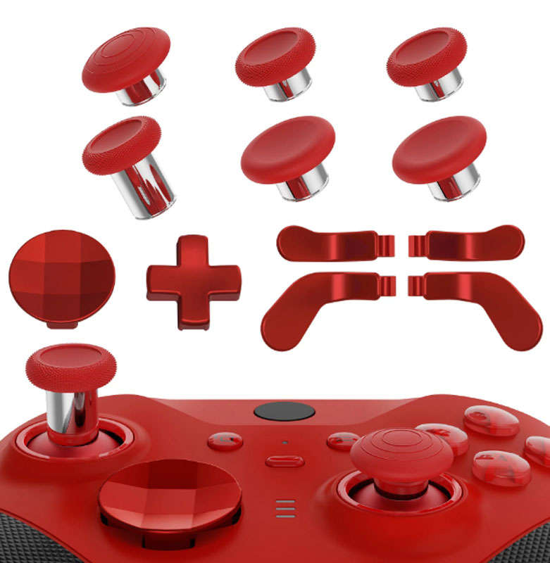 XBOX ONE Elite V2 / Core Controller Extremerate Magnetic Thumbstick Accessory Paddle Set Vampire Red