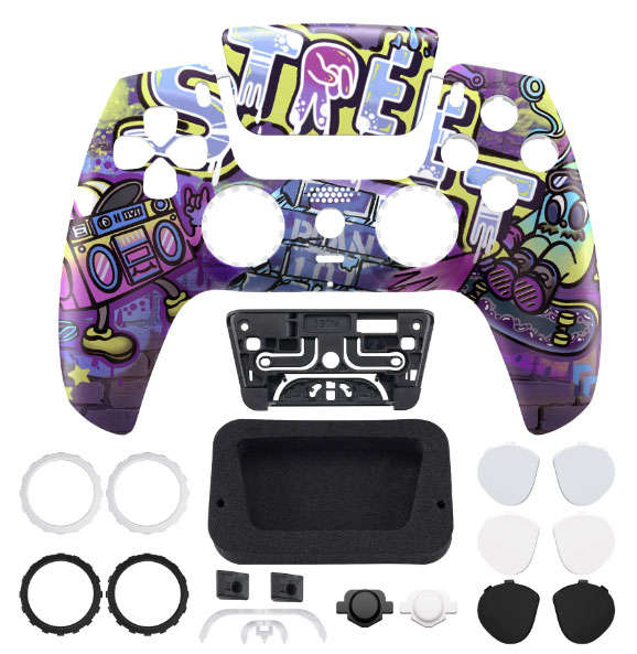 PS5 Dualsense Controller Front Shell With Touchpad Street Art