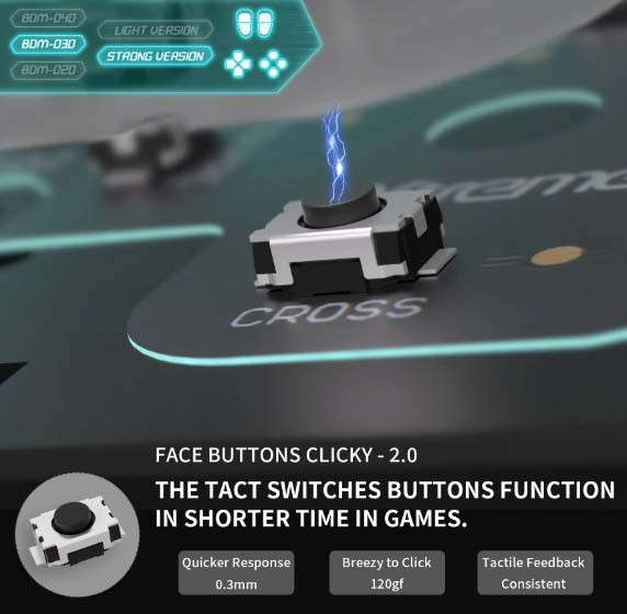 PS5 Dualsense Button Mod Micro Switch Tactile Clicky Full Set Strong Click for BDM-030