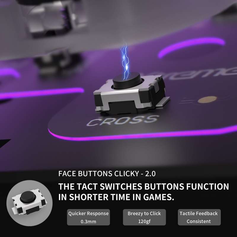 PS5 Dualsense Button Mod Tactile Clicky Upgraded Face Kit V2 Full set with Hair Triggers  BDM-040...