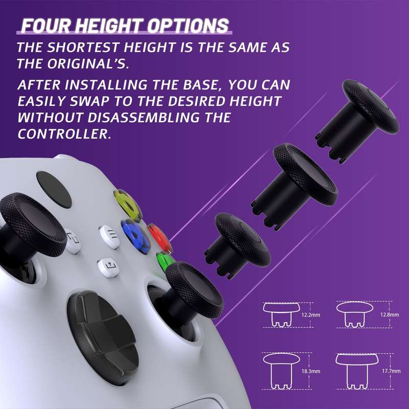 Xbox One/S/Series/Elite/Core ThumbsGear V3 Interchangeable Thumbsticks Black