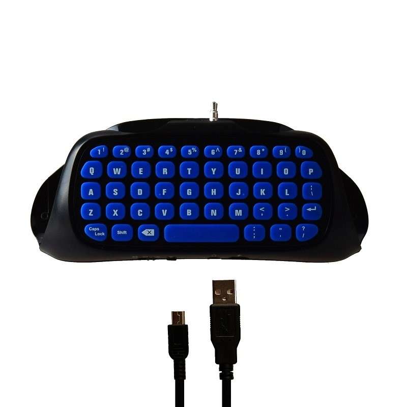 Ps4 Dualshock 4 Ds4 / Pro / Slim Controller Dobe Mini 2.4g Wireless Keyboard Black/Blue