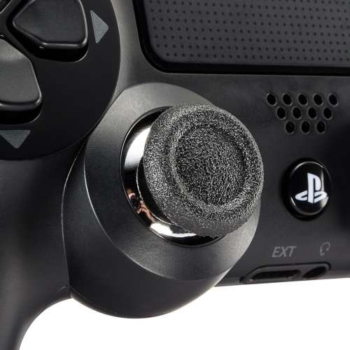 PS4 Dualshock 4 DS4 Controller Chrome Series Thumbsticks Chrome Silver Black Rubber