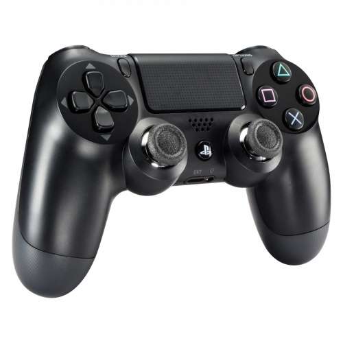 PS4 Dualshock 4 DS4 Controller Chrome Series Thumbsticks Chrome Silver Black Rubber