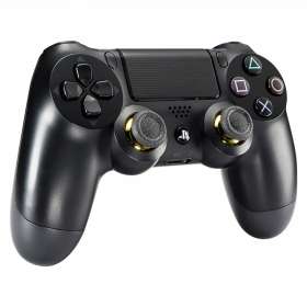 PS4 Dualshock 4 DS4 Controller Chrome Series Thumbsticks Chrome Gold Black Rubber