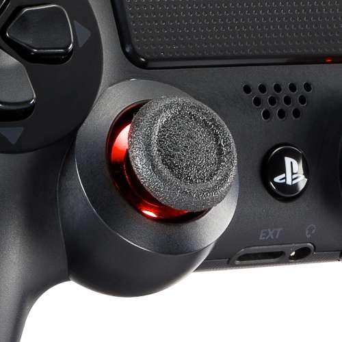 PS4 Dualshock 4 DS4 Controller Chrome Series Thumbsticks Chrome Red Black Rubber