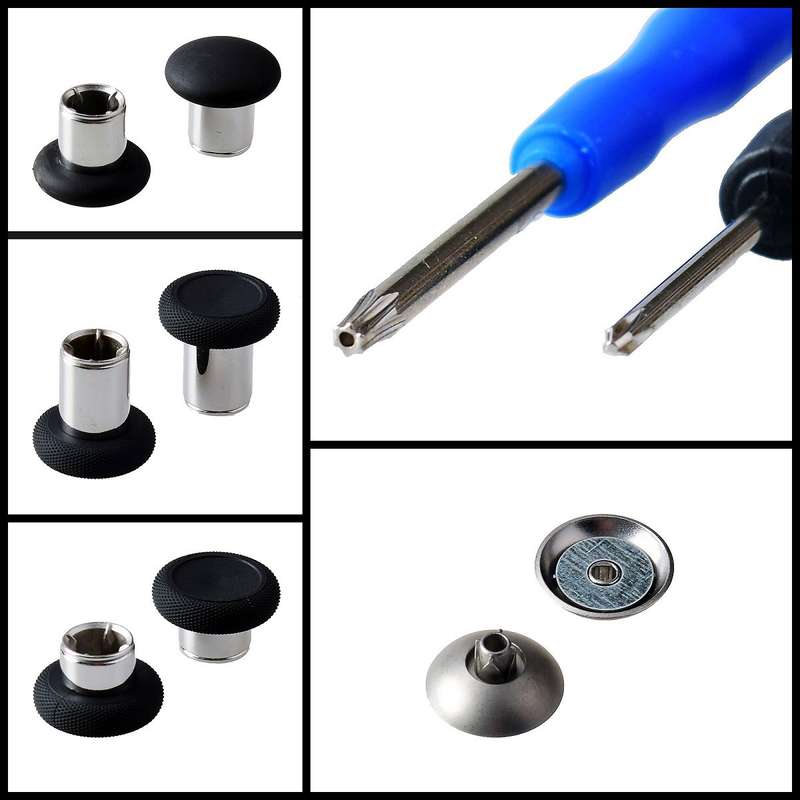 Ps4 Slim / Pro Dualshock 4 Controller 31 In 1 Custom Thumbstick Joystick D-Pad Abxy Bullet Set Wi...