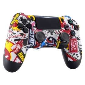 PS4 Dualshock 4 V2 Front Faceplate Art Series Sticker Bomb