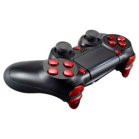 Dualshock 4 DS4 V2 Controller Button Set Polished Red