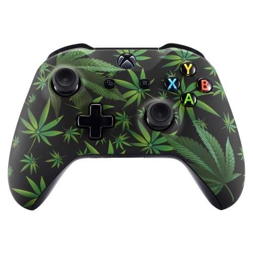 XBOX ONE S Controller Front Faceplate Art Series Soft Touch Greeny
