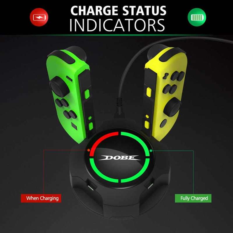NS Switch DOBE Joy Con 4 in 1 Controller Type C USB  Charging dock