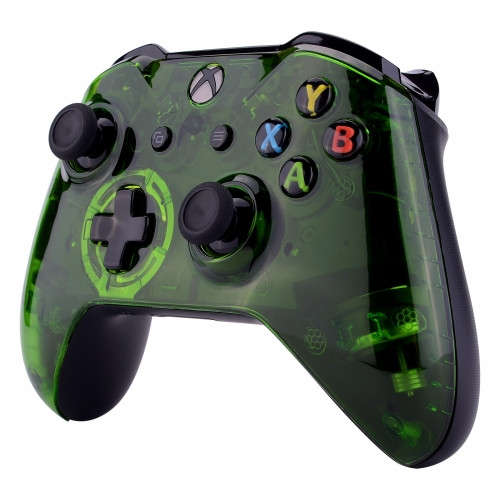 XBOX ONE S Controller Front FacePlate Transparent GLOSSY GREEN