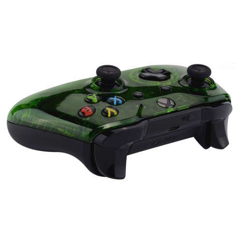 XBOX ONE S Controller Front FacePlate Transparent GLOSSY GREEN