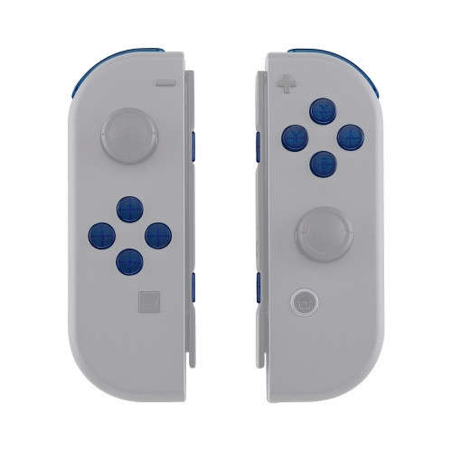 NS JoyCon Soft Touch 16 piece Button Kit Clear Blue