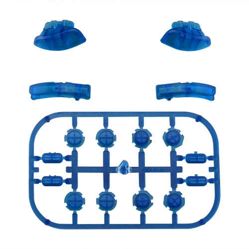 NS JoyCon Soft Touch 16 piece Button Kit Clear Blue