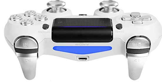 PS4 slim/Pro Controller Metal Analog D-Pad ABXY R1L1 + r2l2 11Pcs Button Set Silver