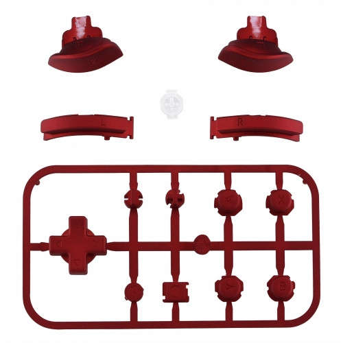 NS Switch Lite 14 Piece Button Kit Soft Touch Scarlet Red