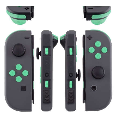 NS JoyCon Soft Touch 16 piece Button Kit Silky Soft Touch Mint Green