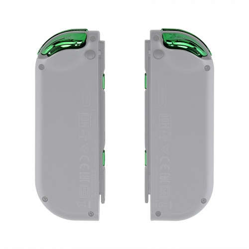 NS JoyCon Chrome 16 piece Button Kit Glossy Chrome Green