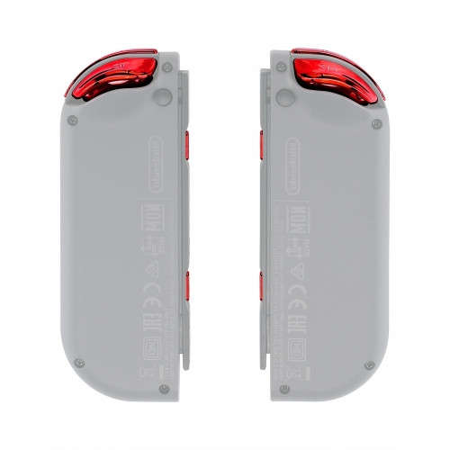 NS JoyCon Chrome 16 piece Button Kit Glossy Chrome Red
