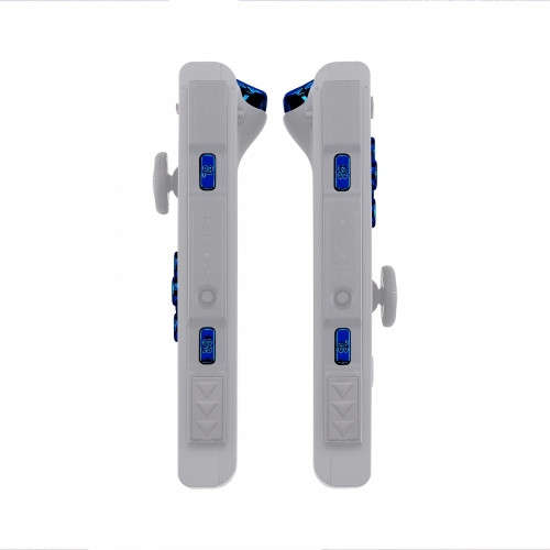 NS JoyCon Chrome 16 piece Button Kit Glossy Chrome Blue