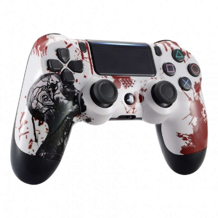 PS4 Dualshock 4 V2 Front Faceplate Art Series Glossy Flayed