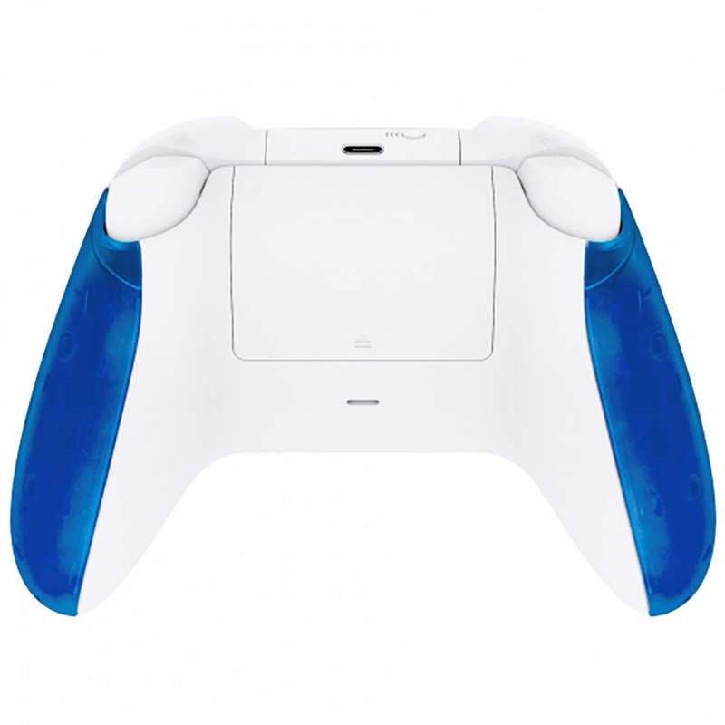 XBOX SERIES S/X Controller Front Faceplate With Side Rails Clear Blue