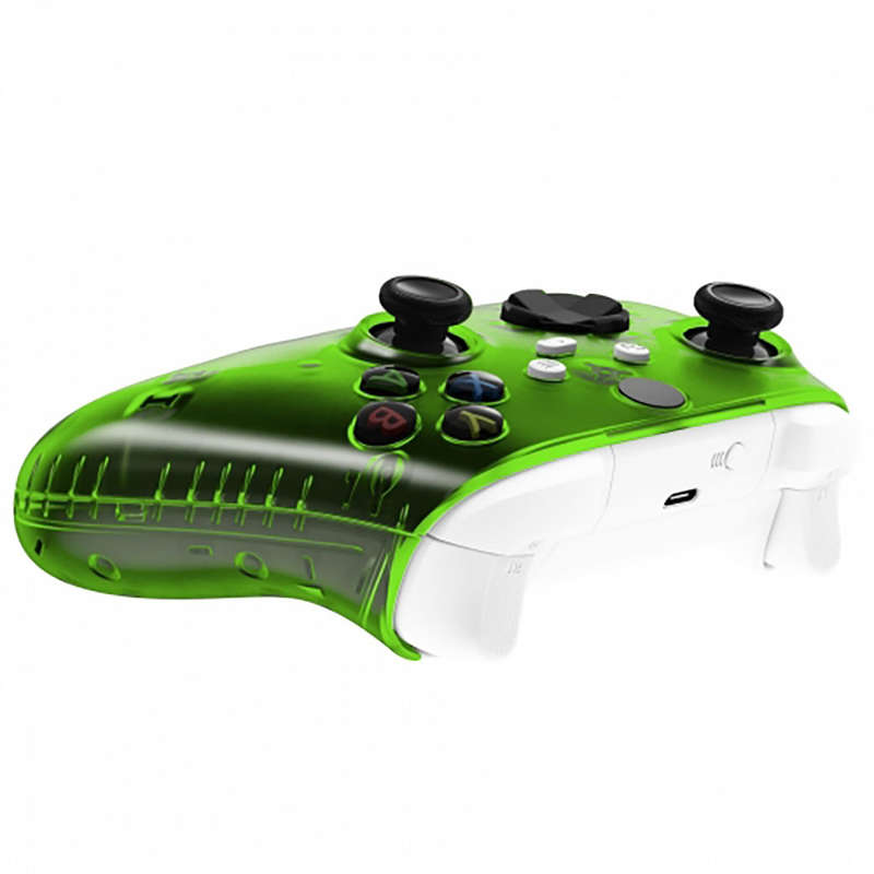 XBOX SERIES S/X Controller Front Faceplate With Side Rails Clear Green