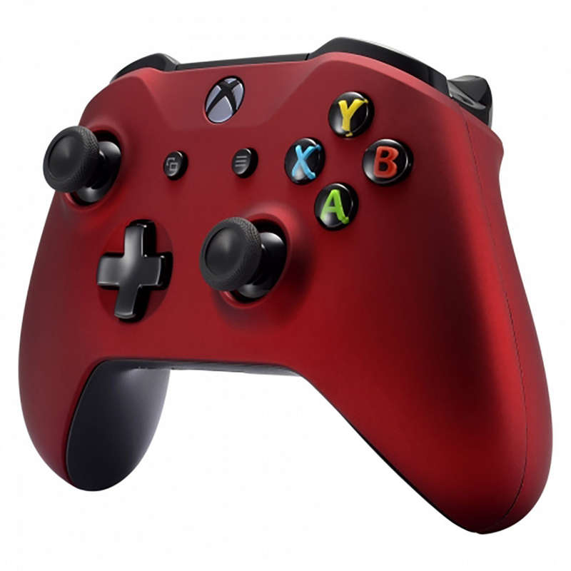 XBOX ONE S Controller Soft Touch Front Faceplate With Side Rails Scarlet Red