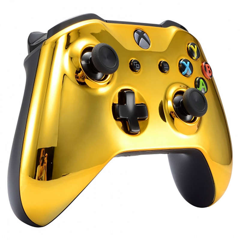 XBOX ONE S Controller Front FacePlate Chrome Series GOLD