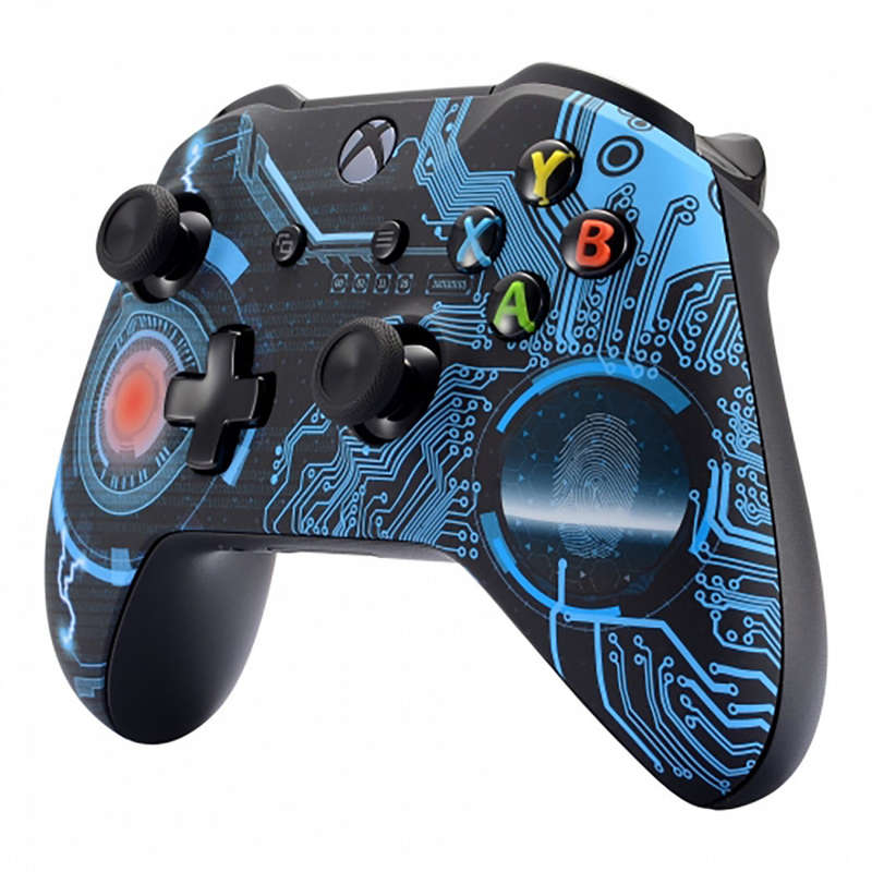 XBOX ONE S Controller Front Faceplate Art Series Soft Touch Technology Circuit
