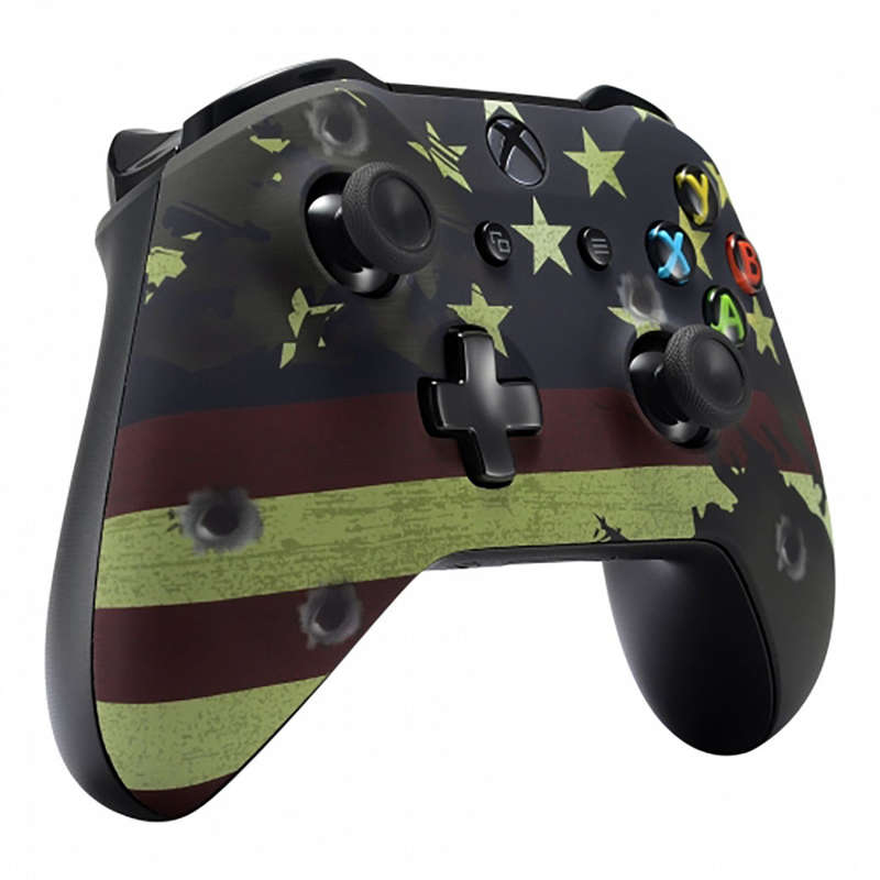 XBOX ONE S Controller Front Faceplate Art Series Soft Touch Patriot