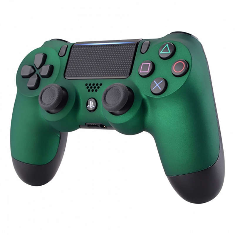 PS4 Dualshock 4 V2 Front Faceplate Soft Touch Racing Green