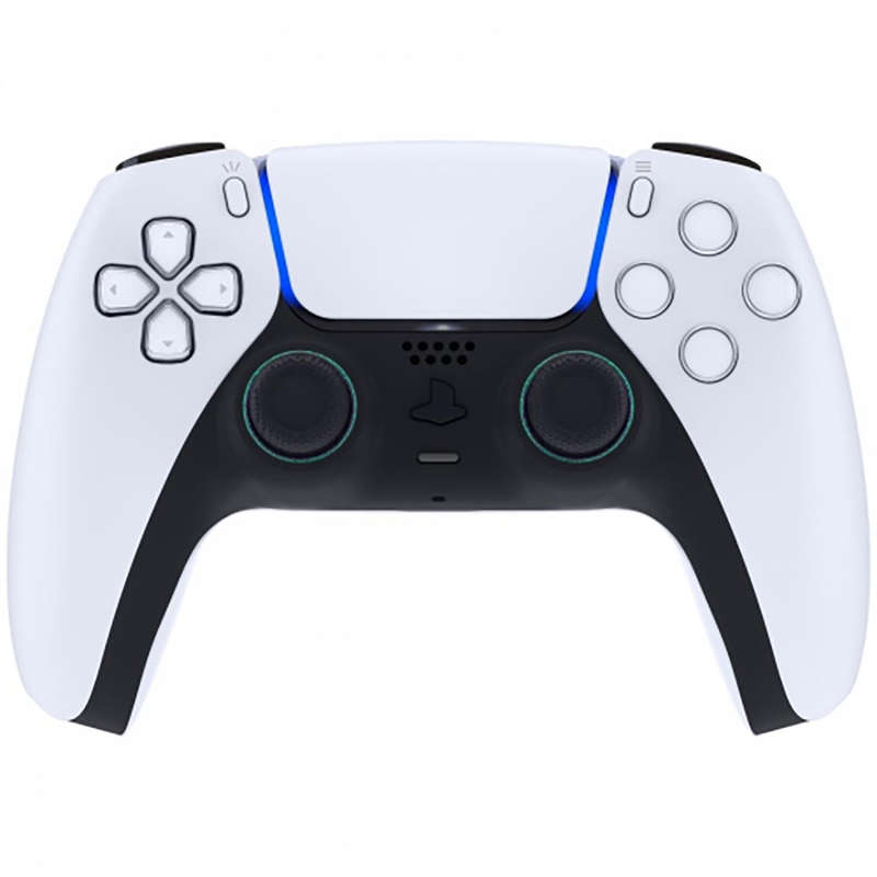 PS5 Dualsense Controller Accent Rings Glossy Chameleon Green Purple