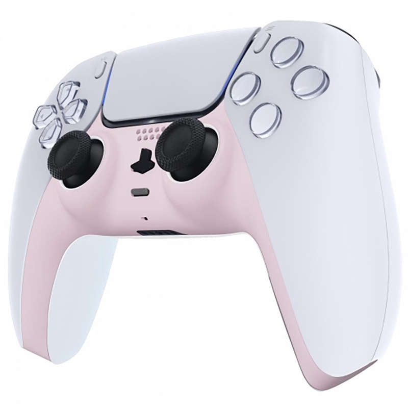 PS5 Dualsense Controller Plastic Trim with Accent Rings Soft Touch Sakura Pink