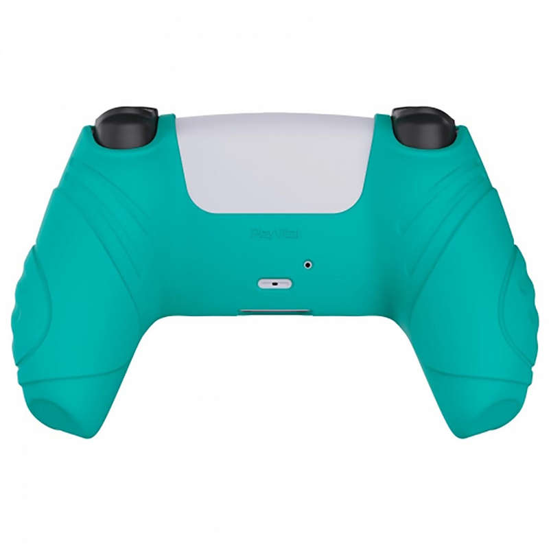 DS5 DUALSENSE CONTROLLER SURE GRIP SILICONE GLOVE With White Joystick Caps Guardian Edition Aqua ...