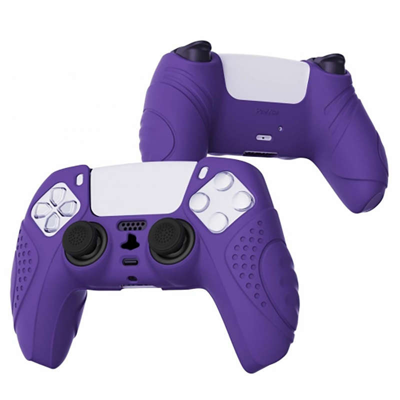 DS5 DUALSENSE CONTROLLER SURE GRIP SILICONE GLOVE With Black Joystick Caps Guardian Edition Dark ...