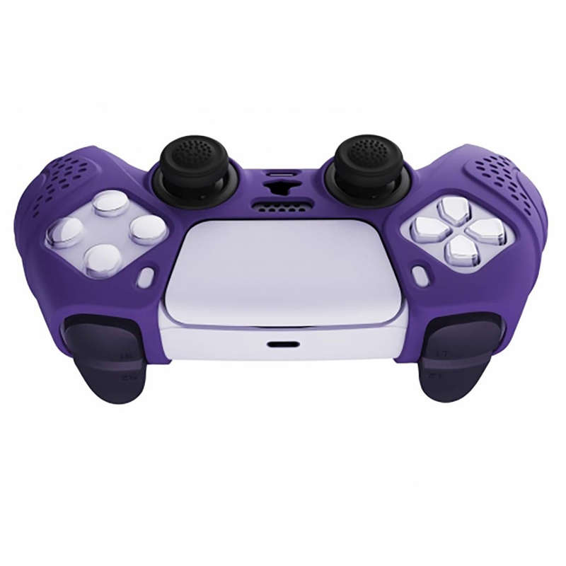 DS5 DUALSENSE CONTROLLER SURE GRIP SILICONE GLOVE With Black Joystick Caps Guardian Edition Dark ...