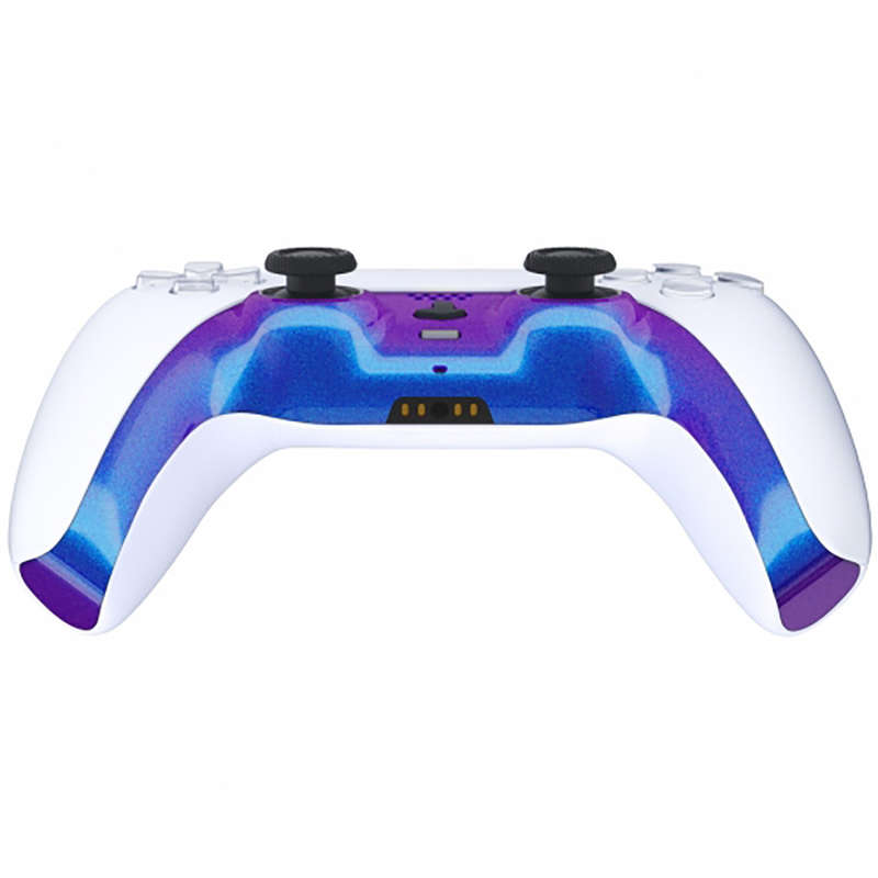 PS5 Dualsense Controller Plastic Trim with Accent Rings Glossy Chameleon Blue Purple