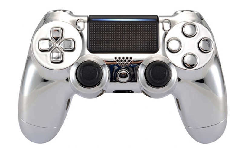 PS4 DUALSHOCK 4 V2 COMPLETE SHELL SERIES MIRROR GLOSS SILVER