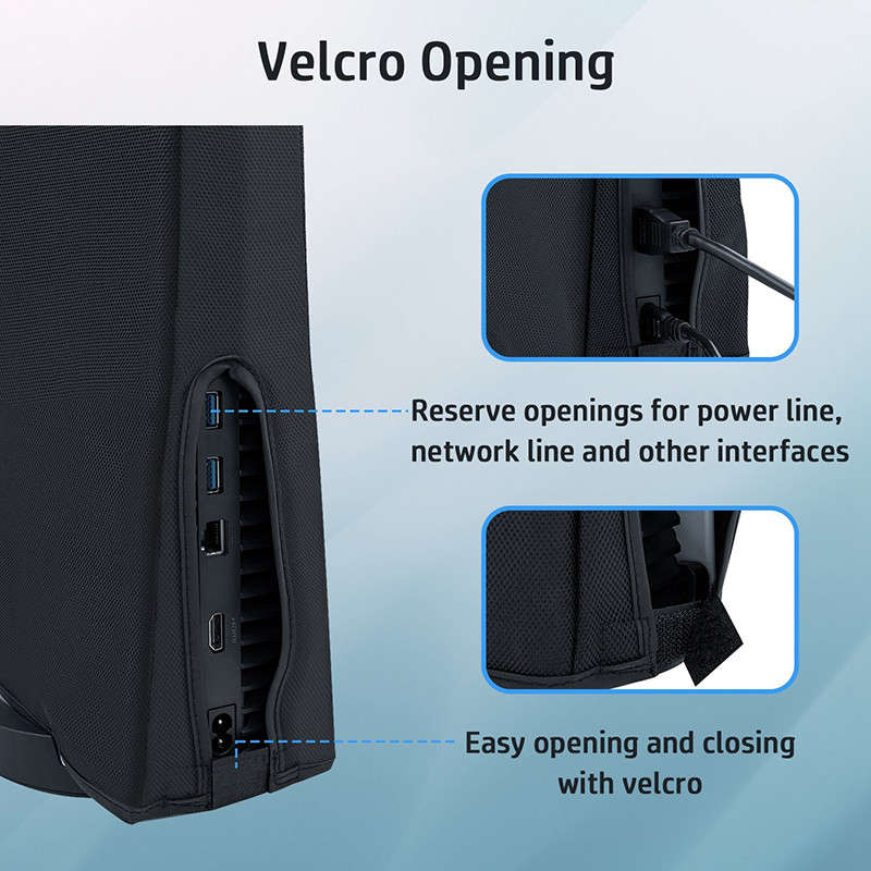 PS5 Dust Cover for Digital Edition and Ultra HD Consoles Black