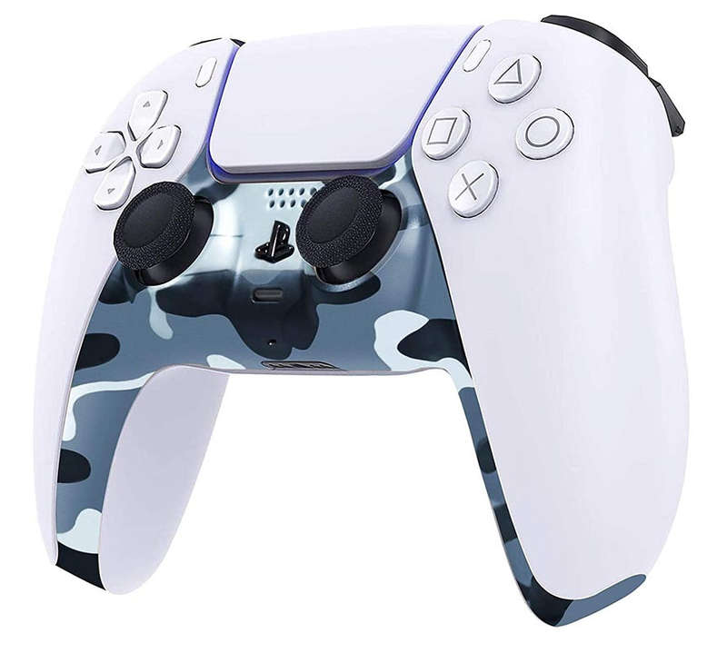 PS5 Dualsense Controller Plastic Trim Camouflage Blue