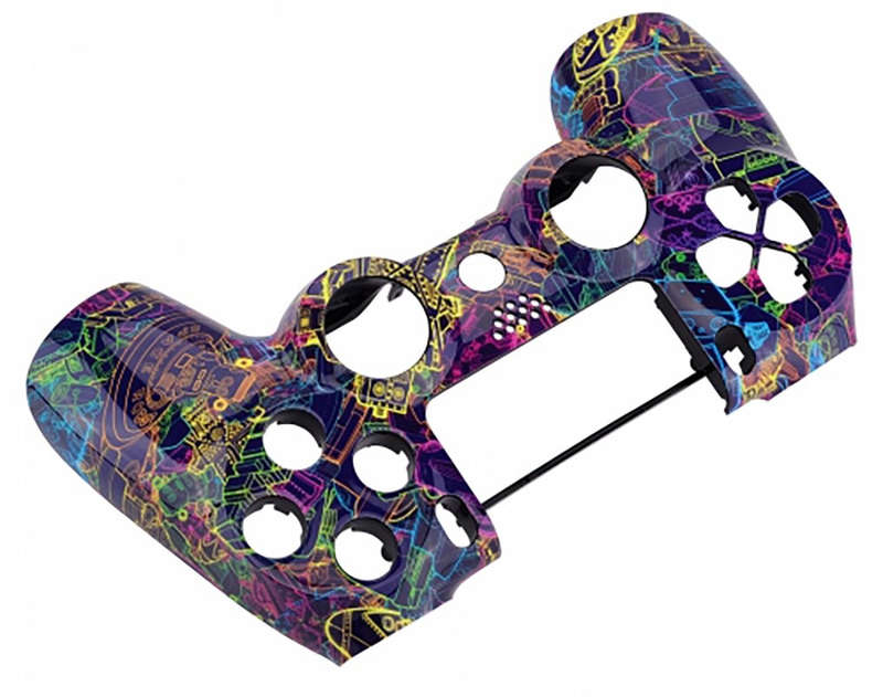 PS4 Dualshock 4 V2 Front Faceplate Art Series Glossy Neon Novel