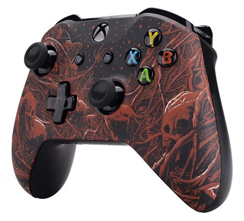 XBOX ONE S Controller Front Faceplate Art Series Soft Touch Blood Purgatory