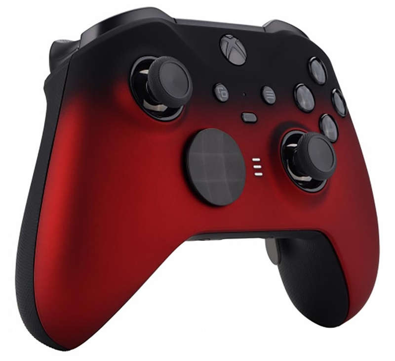 XBOX Elite V2 Controller Front Faceplate Soft Touch Shadow Vampire Red