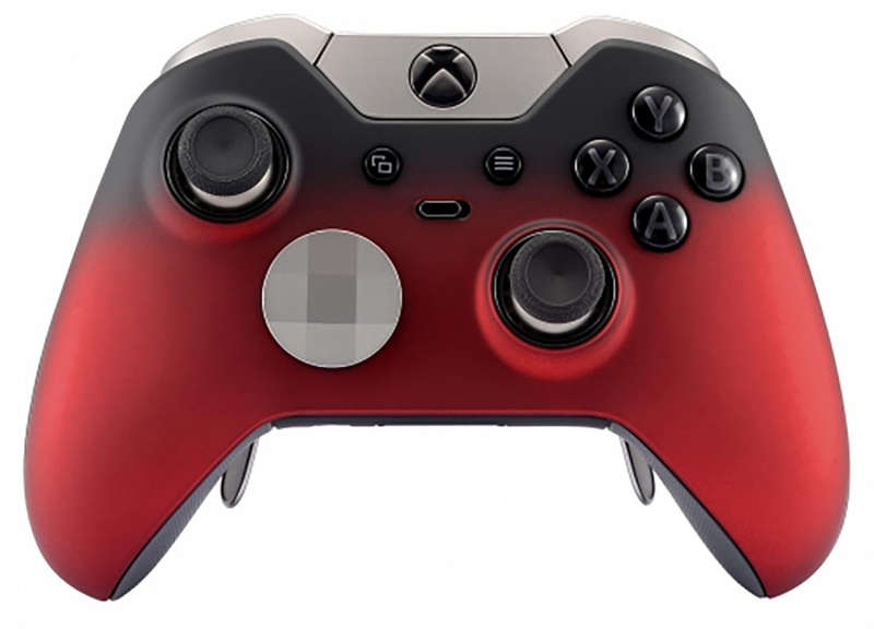 Xbox One Elite Controller Front Faceplate Soft Touch Shadow Vampire Red