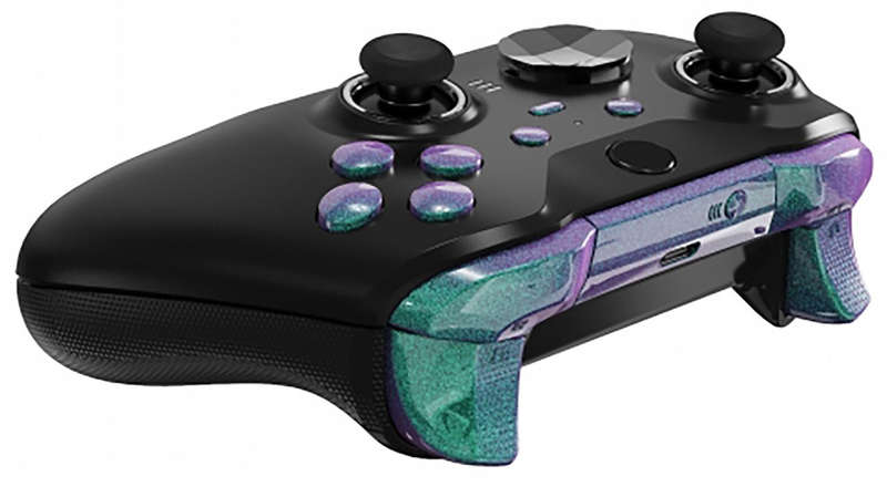 Xbox Elite V2 Controller Full Button Set Glossy Chameleon Green Purple