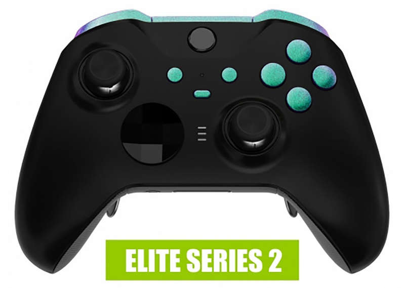 Xbox Elite V2 Controller Full Button Set Glossy Chameleon Green Purple