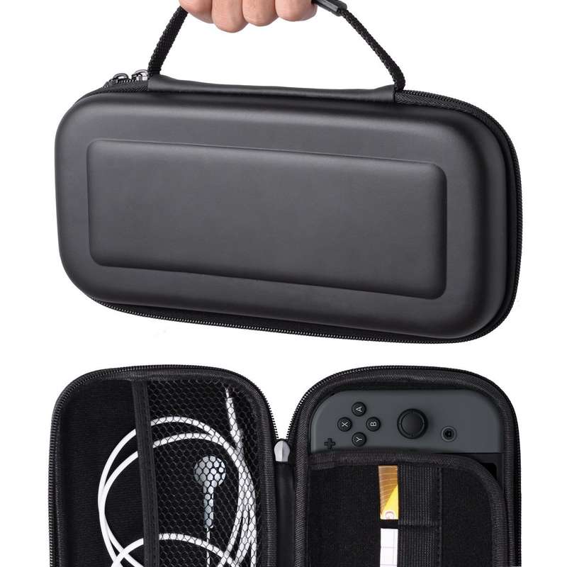 NS Switch EVA Hard Carrying Case Pouch with Handle Blue