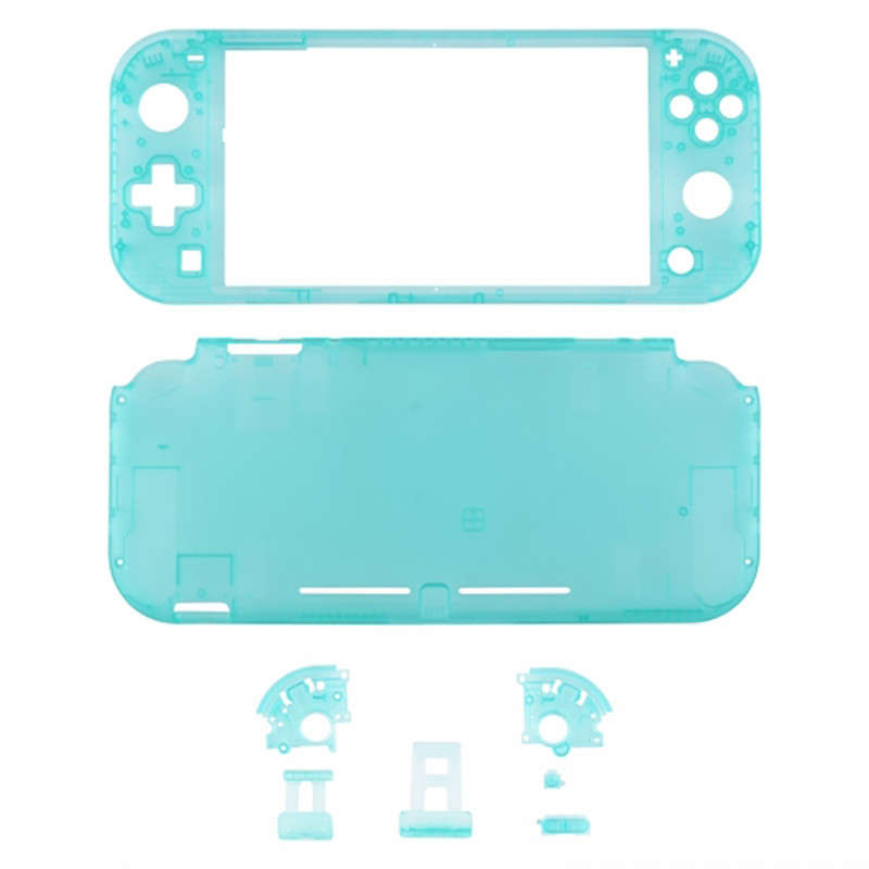 NS Switch Lite Complete Shell Kit Clear Emerald Green